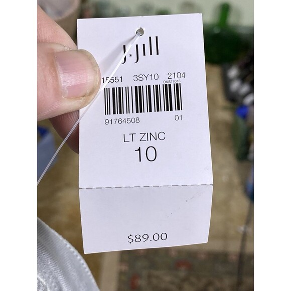 J Jill Denim Womens Sz 10 Light Zinc Gray Authentic Fit Slim Ankle Jeans - Picture 10 of 12